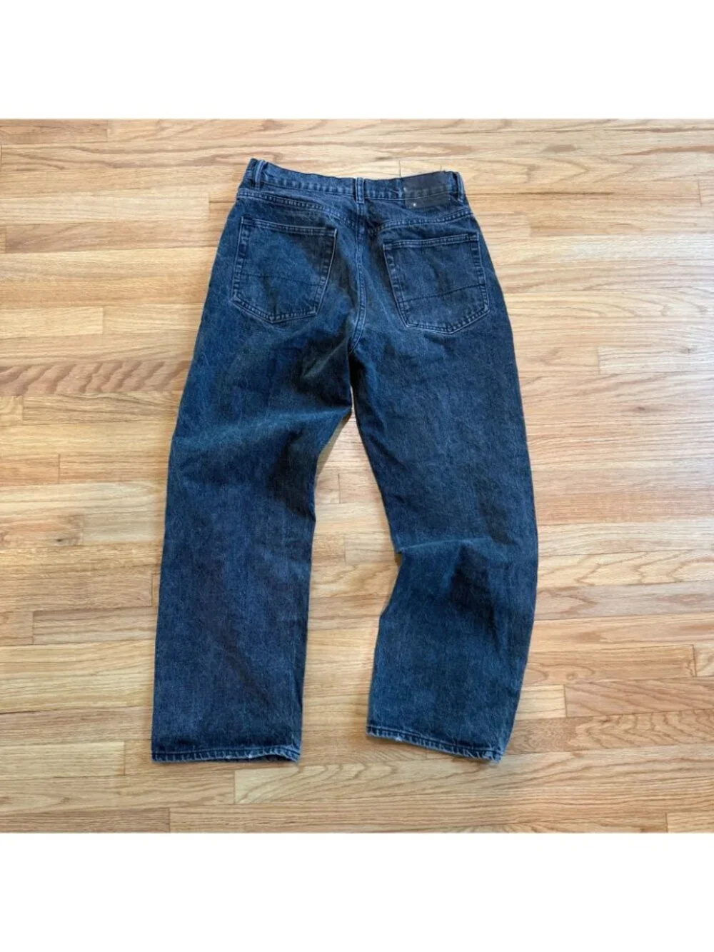Our Legacy Third Cut Jeans Relaxed Straight Leg Washed Black Denim 30/28
